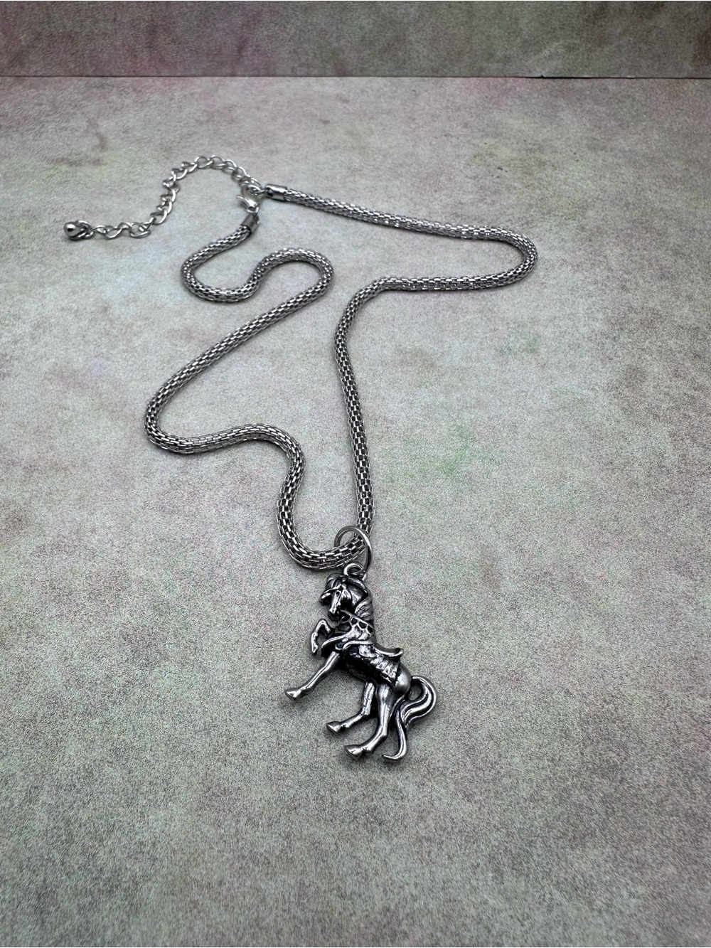 Sterling-Color Horse Pendant Necklace - Picture 2 of 3